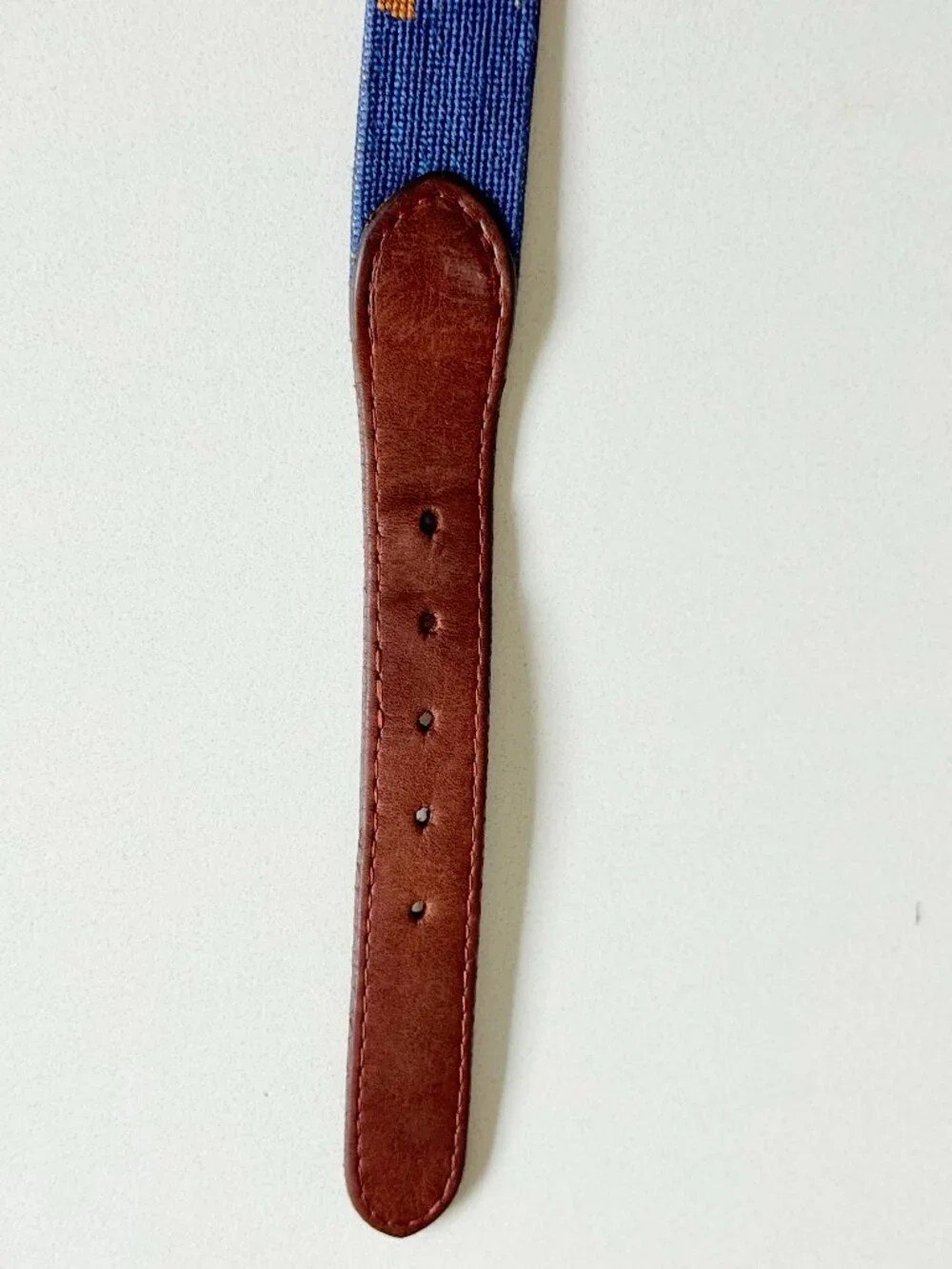 Smathers & Branson Southern Sportsman Belt Needlepoint Brown Leather 36